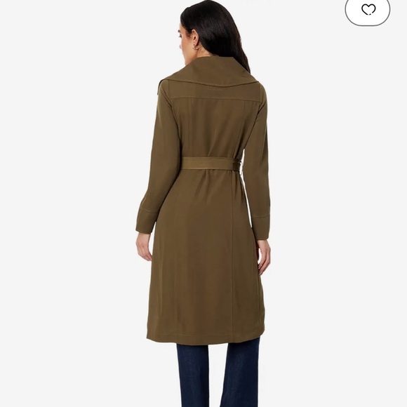 Avex Les Filles Belted Drape Front Trench Small NWT - Picture 6 of 16
